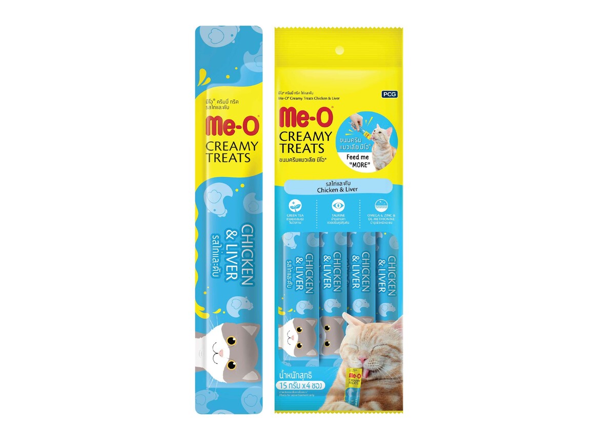  - 1-ME-O CREAMY TAVUK&CİĞER KEDİ ÖDÜL 4X15GR 12'Lİ