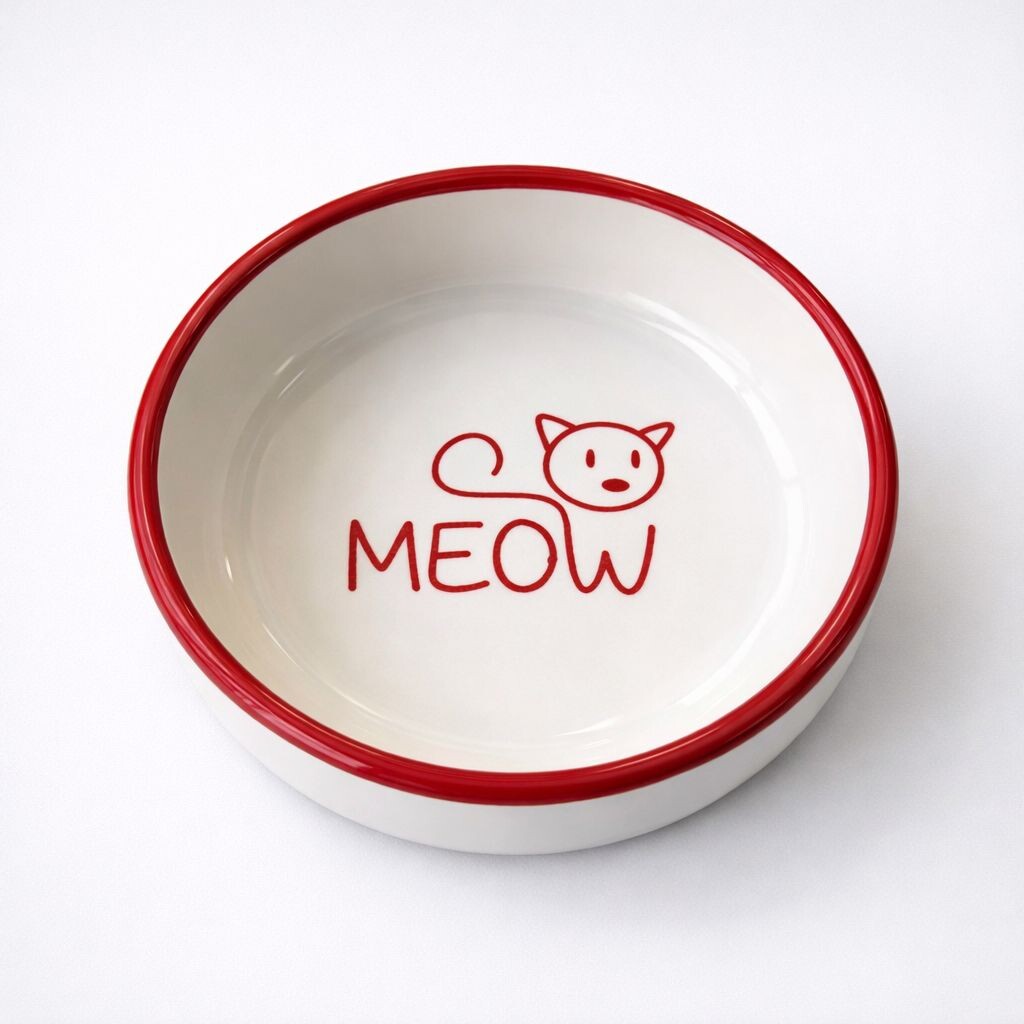  - 400 ML MİX BASKILI SERAMİK MAMA KABI