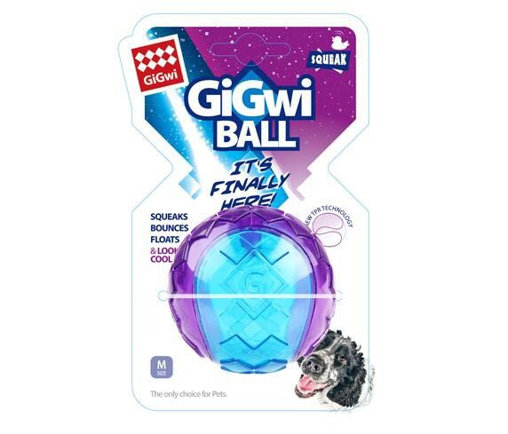  - 6297 Gigwi Ball Sert Top 6 cm Şeffaf Renkli