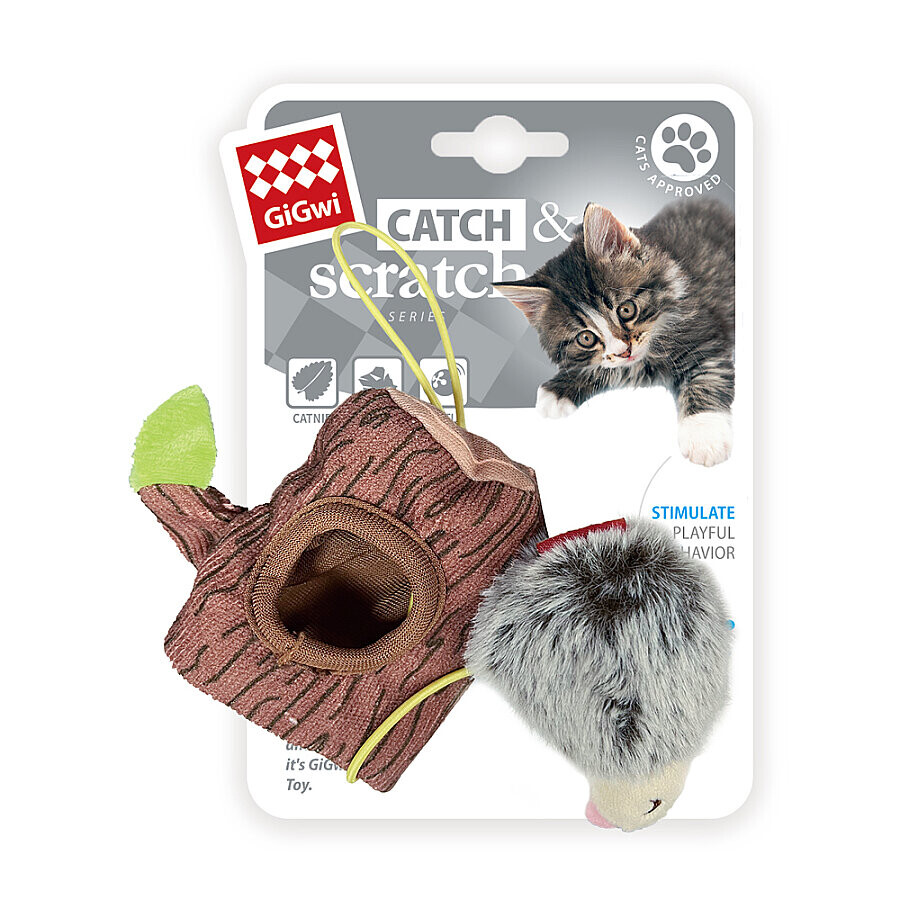  - 7417 Catch&Scratch Kirpi + Kütük Kedi Oyuncağı