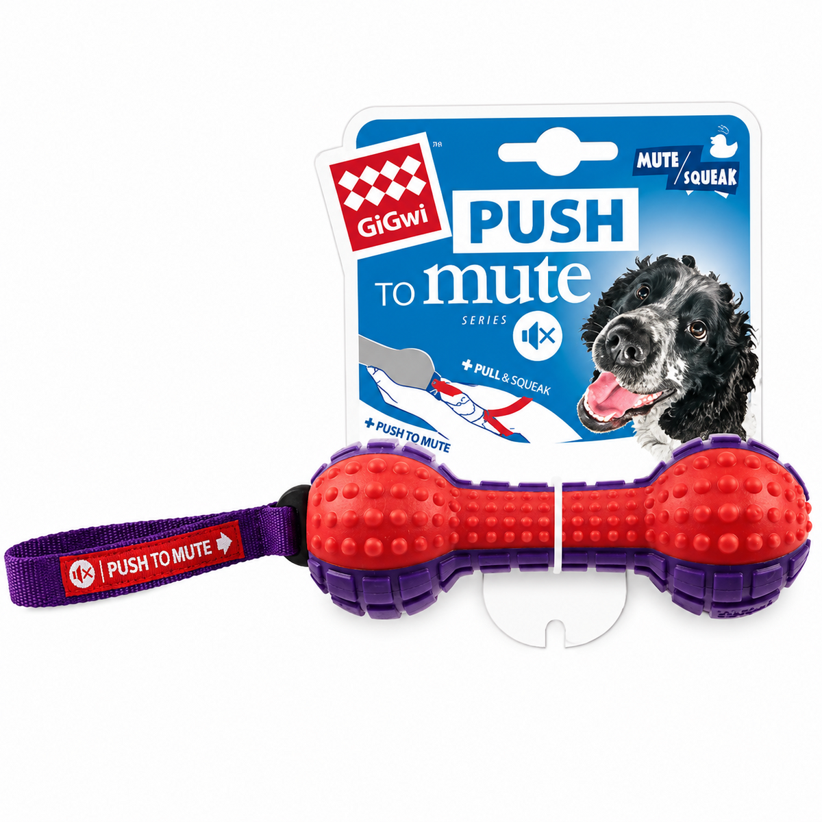  - 6182 Push To Mute Dambıl Ses Kont.18 cm Köpek Oyun