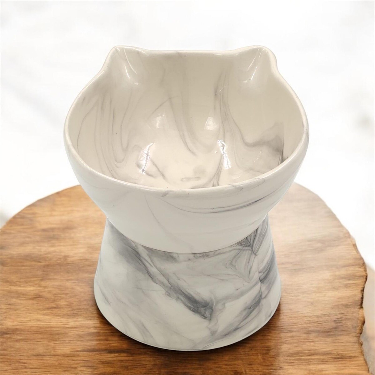  - AYAKLI KEDİ FİGÜR SU KABI SİYAH DESEN