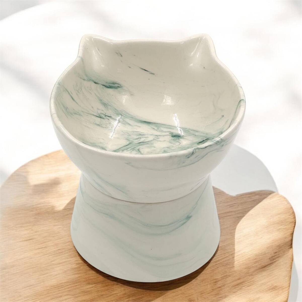 AYAKLI KEDİ FİGÜR SU KABI YEŞİL DESEN