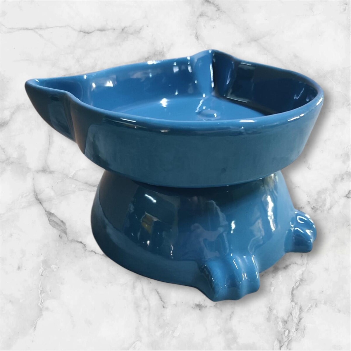 - AYAKLI KEDİ KAFA MAMA KABI NO:1 MAVİ  - AYAKLI KEDİ KAFA MAMA KABI NO:1 MAVİ