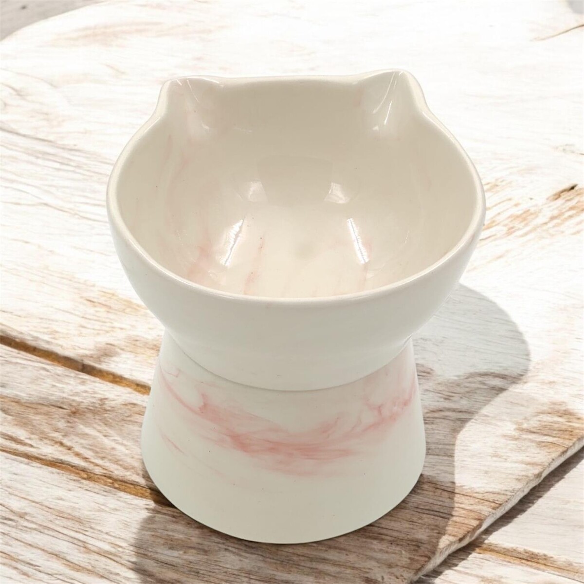  - AYAKLI KEDİİ FİGÜR SU KABI PEMBE DESEN