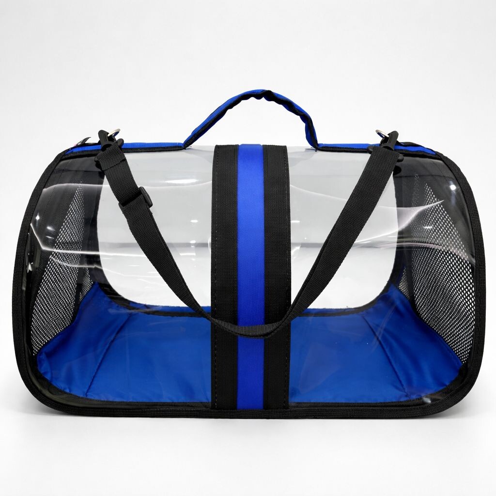 PETPRETTY - BACCO MİLANO ŞEFFAF ÇANTA MAVİ 44x28x28 cm