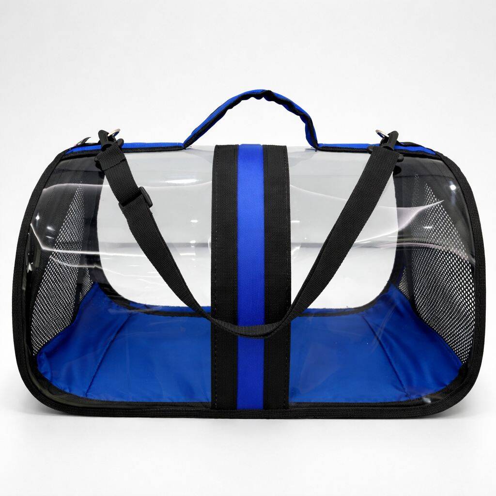 BACCO MİLANO ŞEFFAF ÇANTA MAVİ 44x28x28 cm