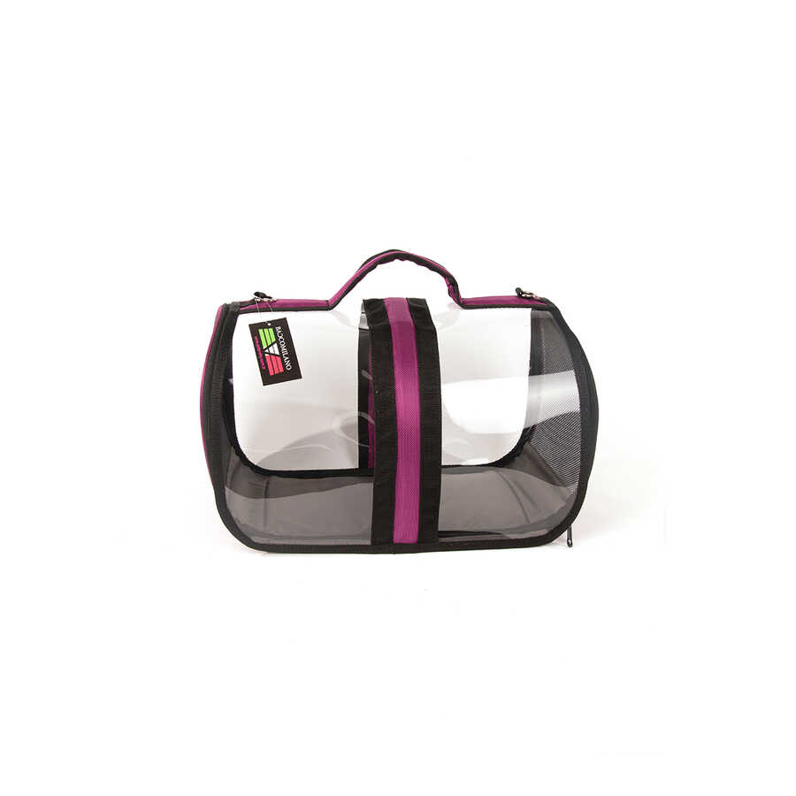 Bacco Milano Şeffaf Çanta Mor 44x28x28 Cm