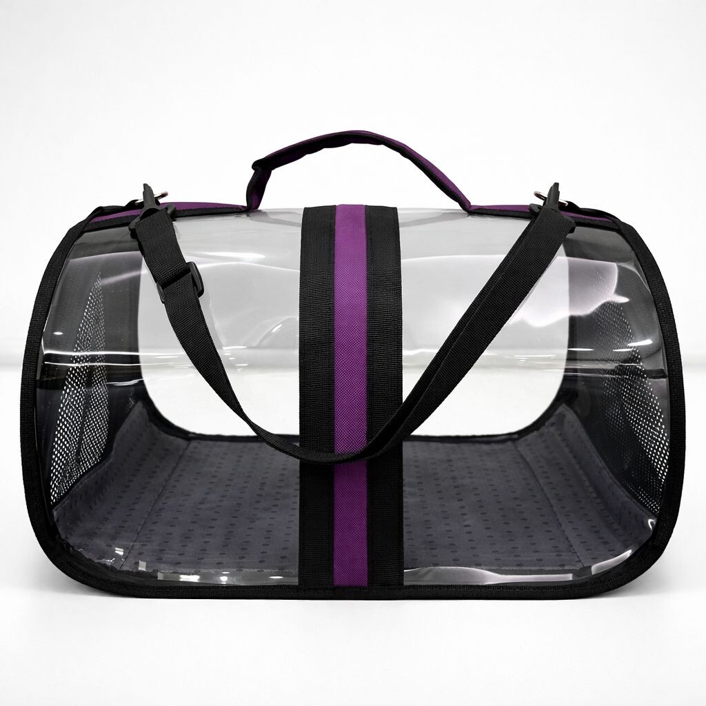 PETPRETTY - BACCO MİLANO ŞEFFAF ÇANTA MOR 44x28x28 cm