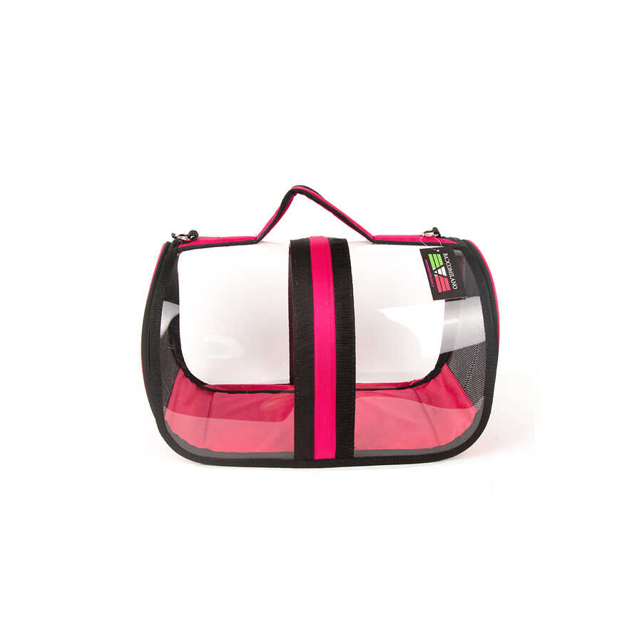 Bacco Milano Şeffaf Çanta Pembe 44x28x28 Cm