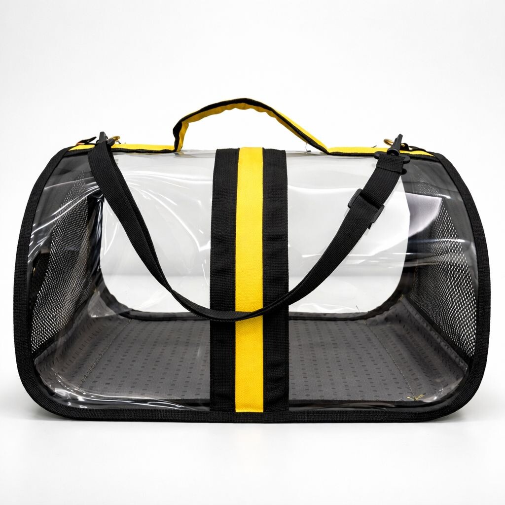 PETPRETTY - BACCO MİLANO ŞEFFAF ÇANTA SARI 44x28x28 cm