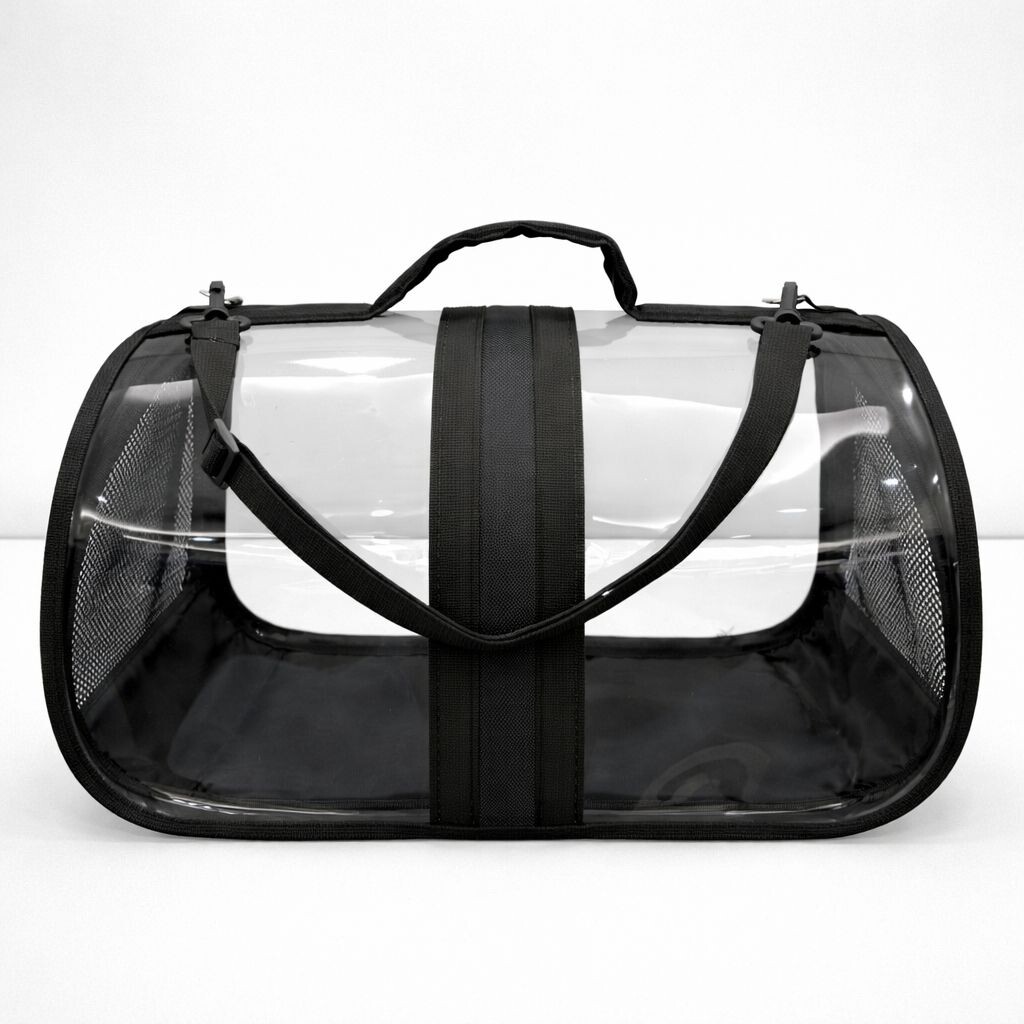 PETPRETTY - BACCO MILANO TRANSPARENT BLACK 44X28X28 CM