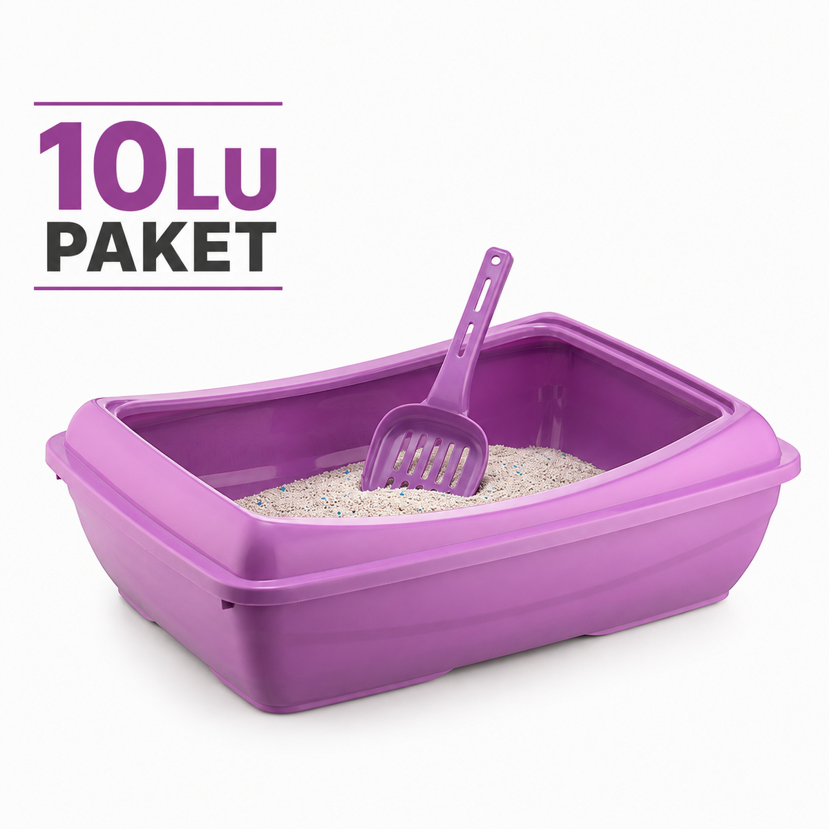  - BÜYÜK AÇIK KEDİ TUVALETİ ŞNY 10'LU PAKET