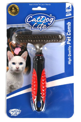 BURSA PET - CAT/DOGLİFE KEDİ ve KÖPEKLER İÇİN ÇİFT SIRALI TIRMIK TARAK 11X16CM