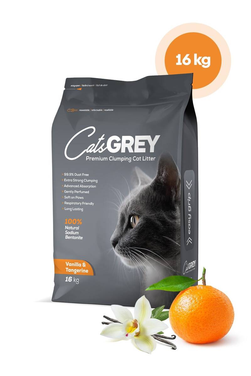 CAT'S GREY VANİLLA&TANGERİNE 16 KG