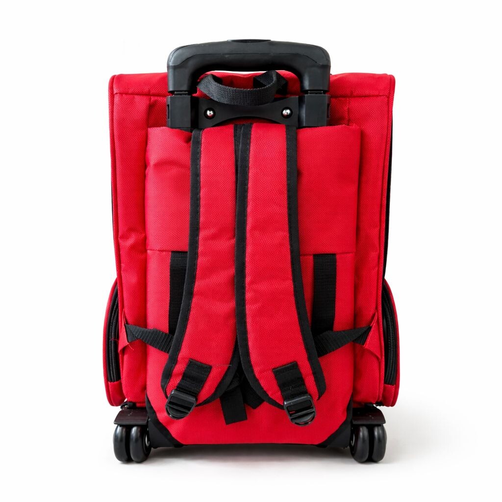 BACKPACK WITH WHEEL RED 32X28X46 - Thumbnail