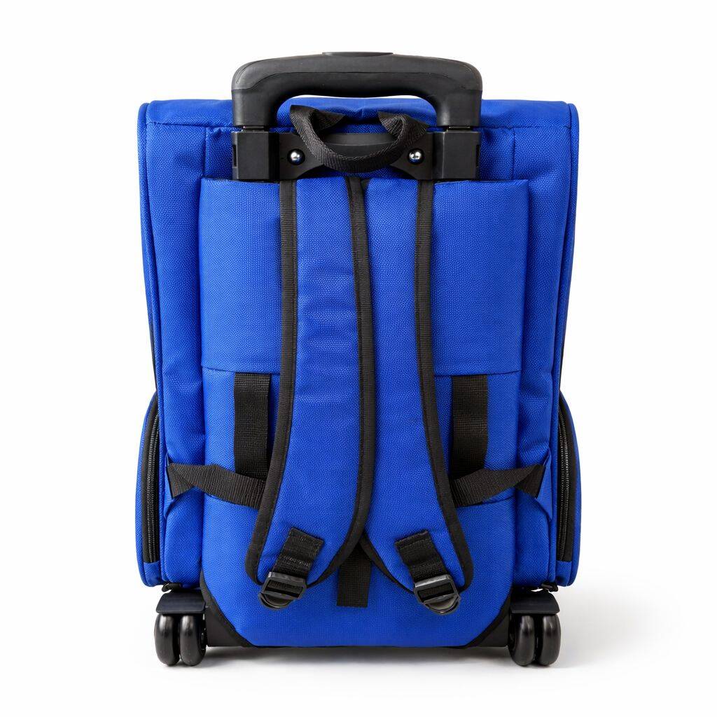 ÇEKÇEKLİ SIRT ÇANTASI MAVİ 32X28X46CM