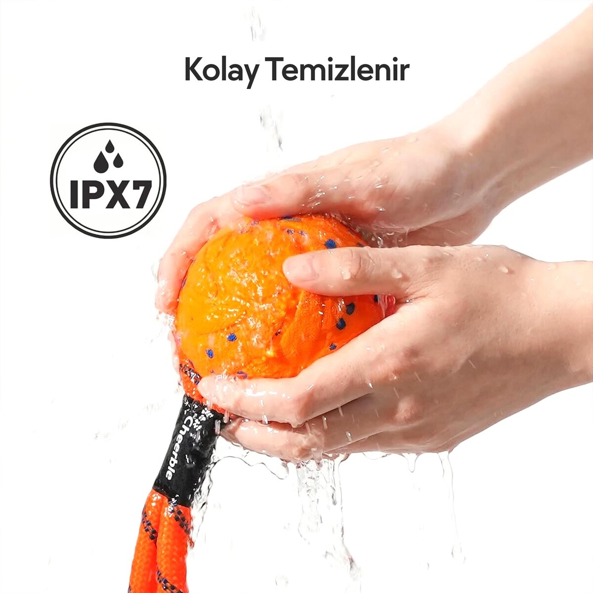 CHEERBLE AKILLI İNTERAKTİF KÖPEK OYUNCAĞI İPLİ TURUNCU 7X7X7 CM - Thumbnail