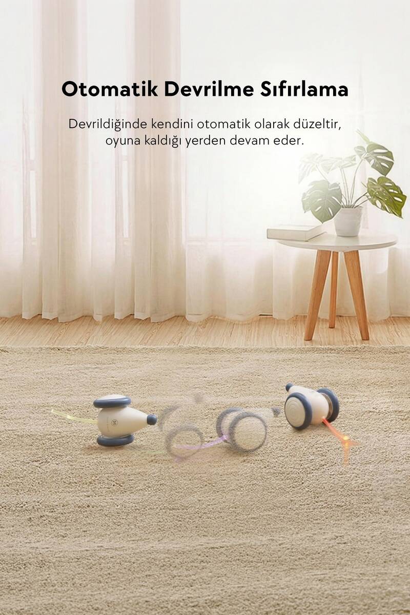 CHEERBLE ŞARJLI AKILLI İNTERAKTİF KEDİ FARE OYUNCAĞI MAVİ 6X5X3,6 CM