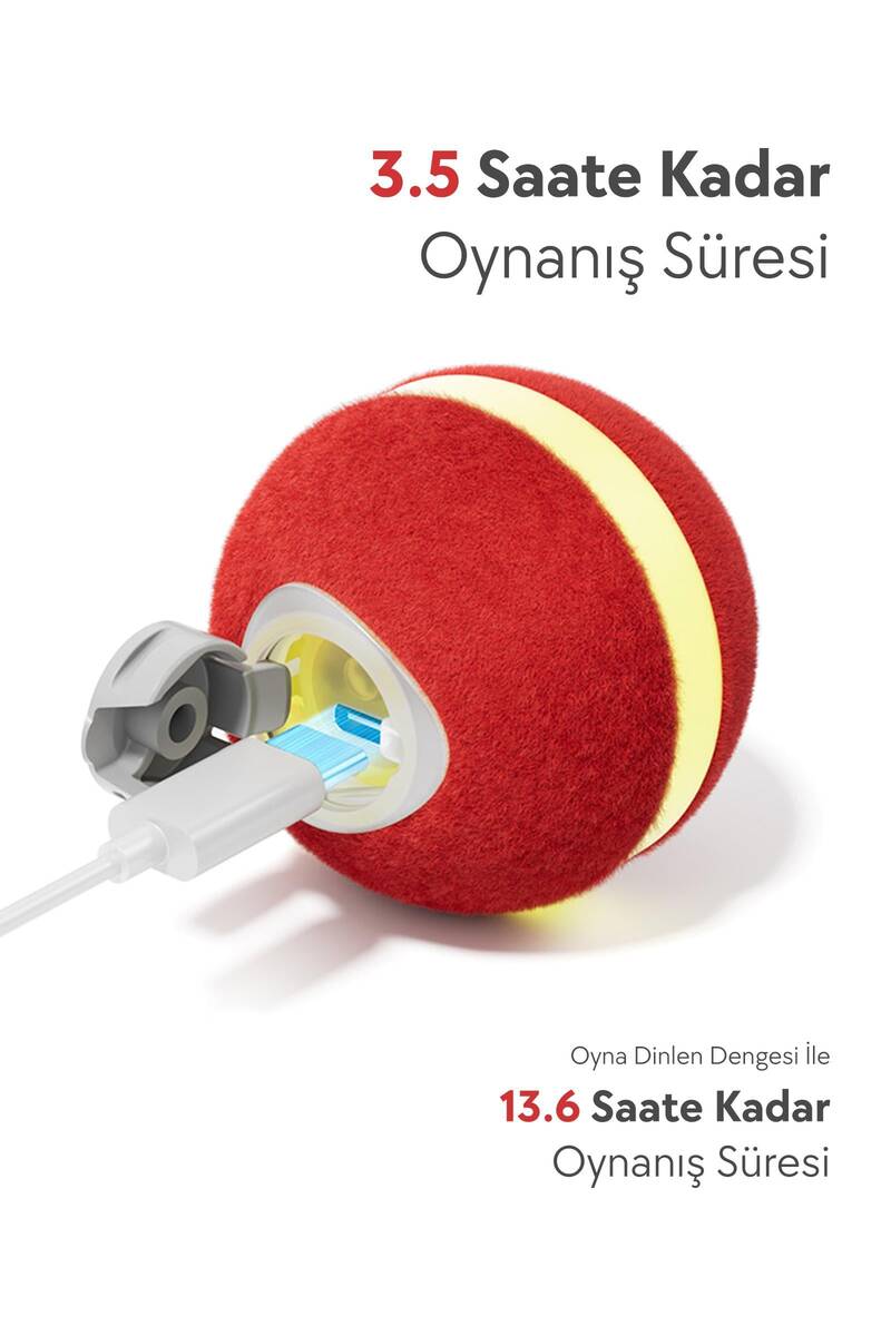 CHEERBLE WİCKED BALL M3 İNTERAKTİF ŞARJLI KEDİ TOPU KIRMIZI