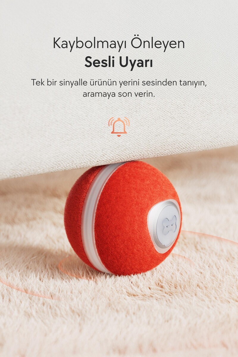 CHEERBLE WİCKED BALL M3 İNTERAKTİF ŞARJLI KEDİ TOPU KREM - Thumbnail