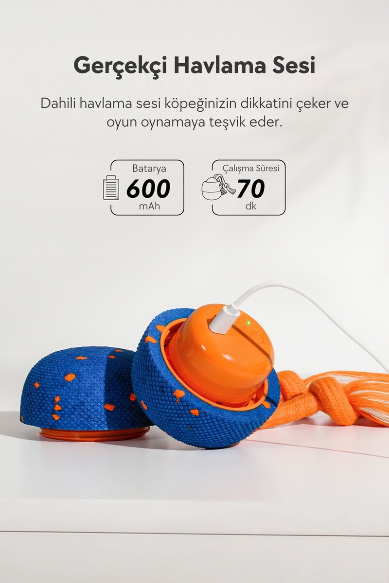 CHEERBLE WİCKED BALL ROLLY ŞARJLI İNTERAKTİF KÖPEK OYUNCAK TOPU MAVİ - Thumbnail