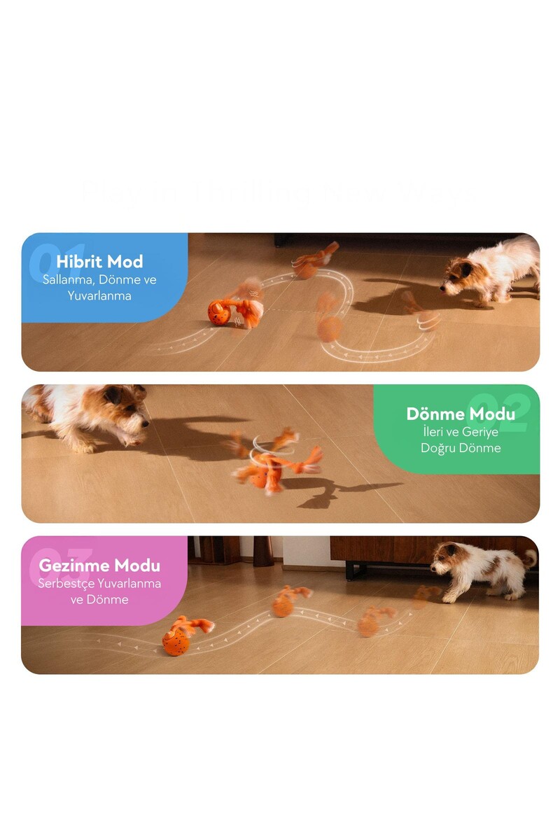 CHEERBLE WİCKED BALL ROLLY ŞARJLI İNTERAKTİF KÖPEK OYUNCAK TOPU TURUNCU - Thumbnail