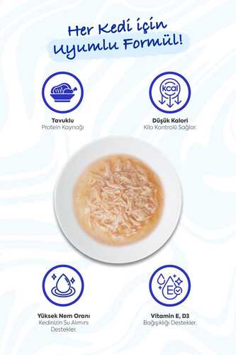 CİAO CHİCKEN BROTH TAVUK SULU VE TAVUKLU KEDİ ÇORBASI 50GR 6'LI