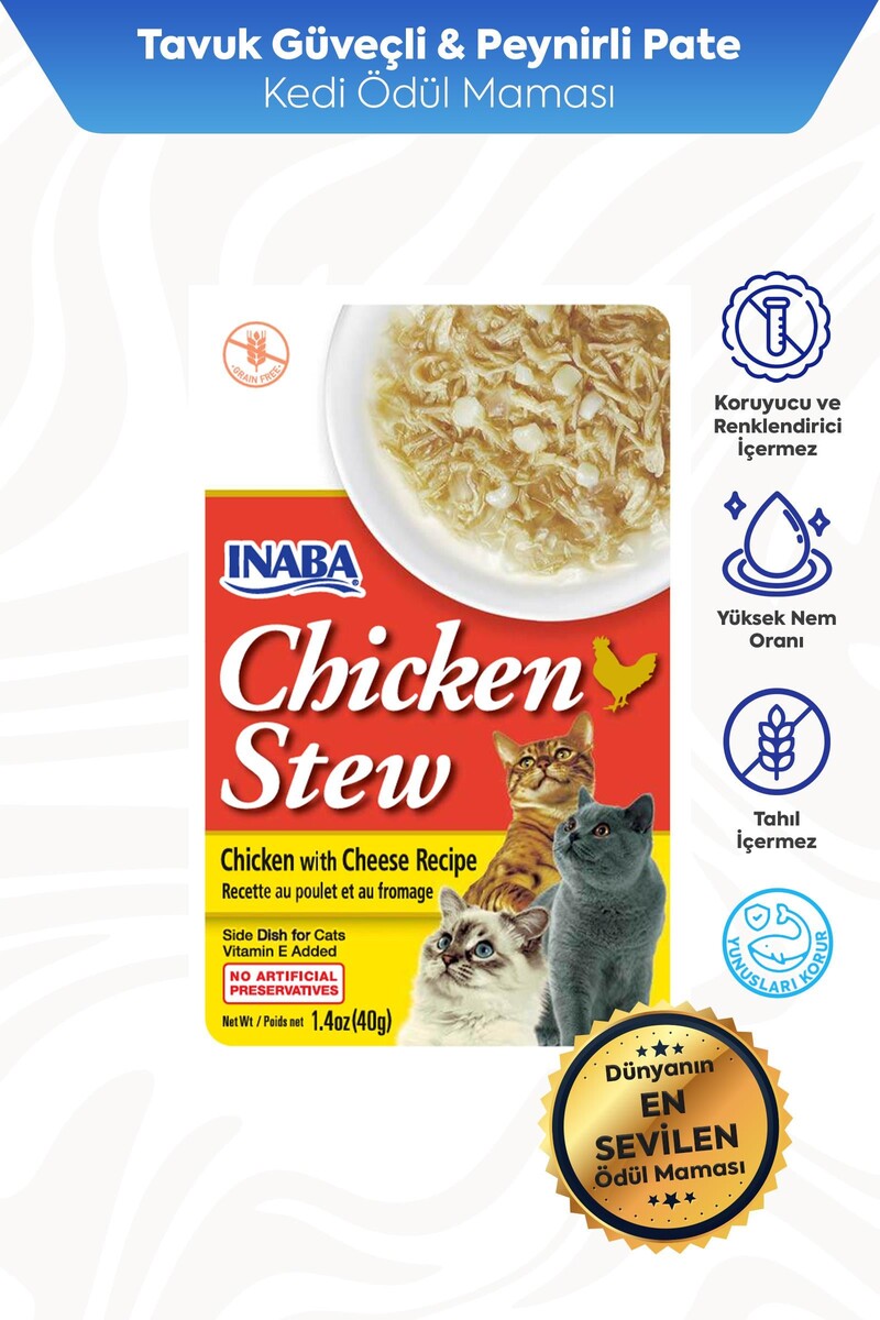  - CİAO CHİCKEN STEW TAVUK GÜVEÇ VE PEYNİRLİ PATE 6X40GR 6'LI