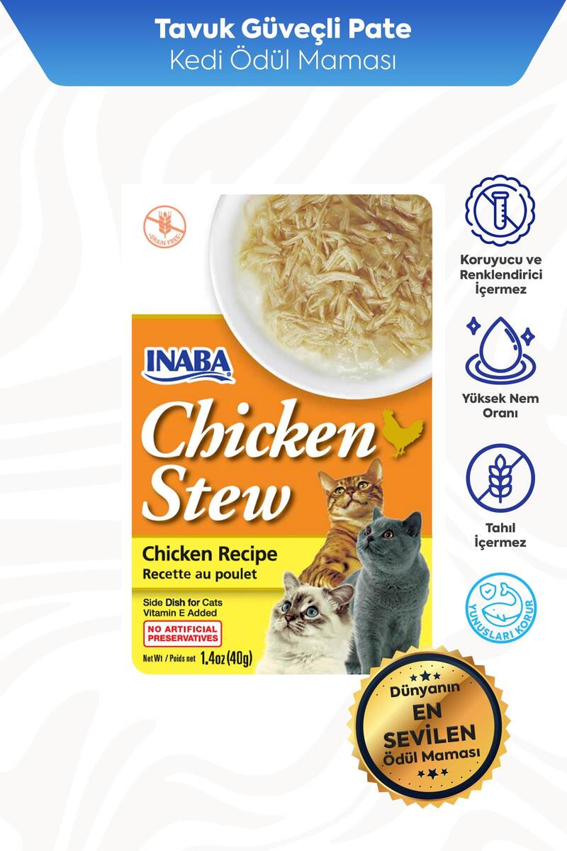 CİAO CHİCKEN STEW TAVUK GÜVEÇLİ PATE 6X40GR 6'LI