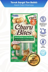  - CİAO CHURU BİTES TAVUK SARGILI VE TON BALIKLI KEDİ ÖDÜL 30GR 12'Lİ