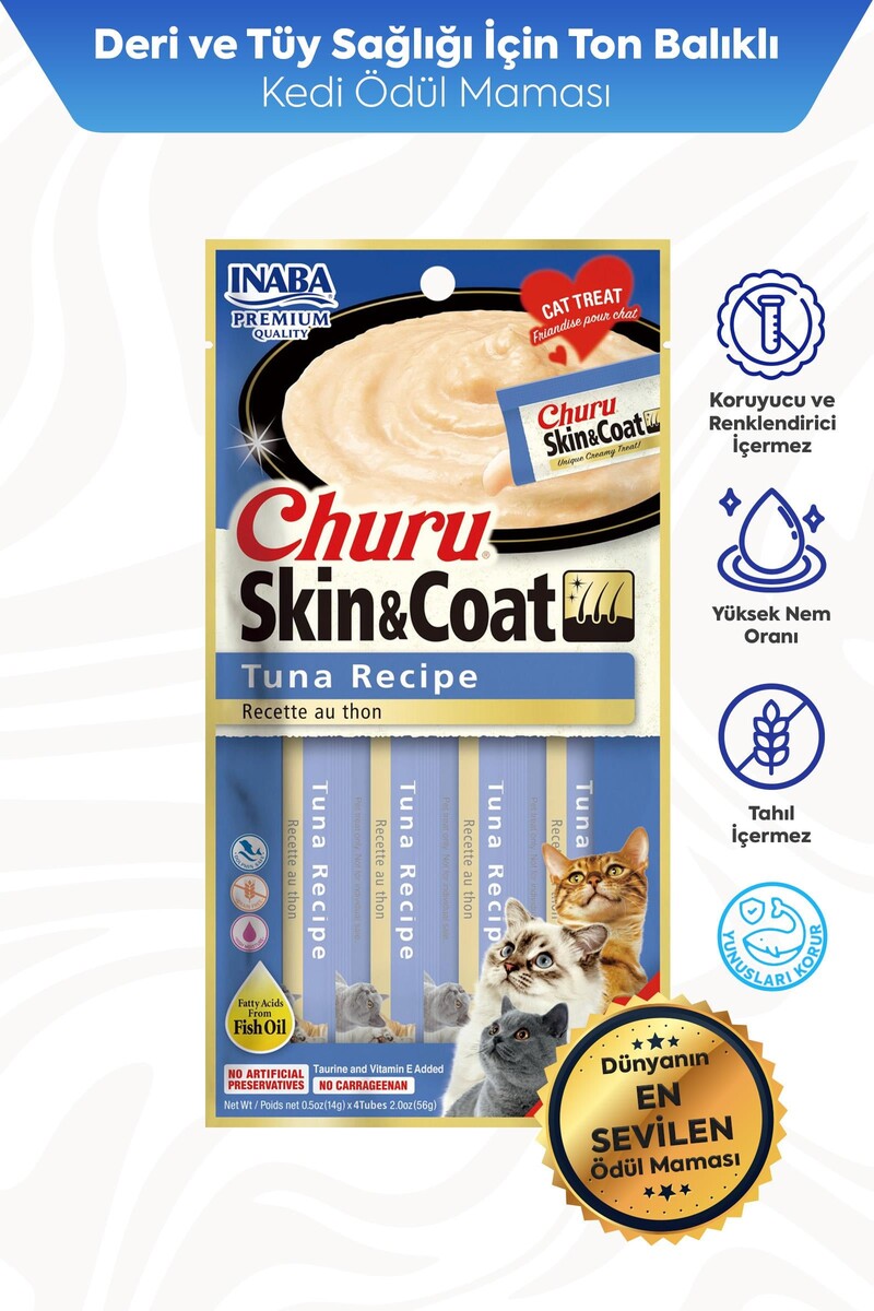  - CİAO CHURU SKİN&COAT CİLT VE TÜY SAĞLIĞI TON BALIKLI ÖDÜL 4X14GR 12'Lİ