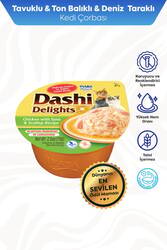CİAO DASHİ DELİGHTS TAVUK&TON BAL.VE DENİZ TAR.KEDİ ÇORBASI 70GR 6'LI