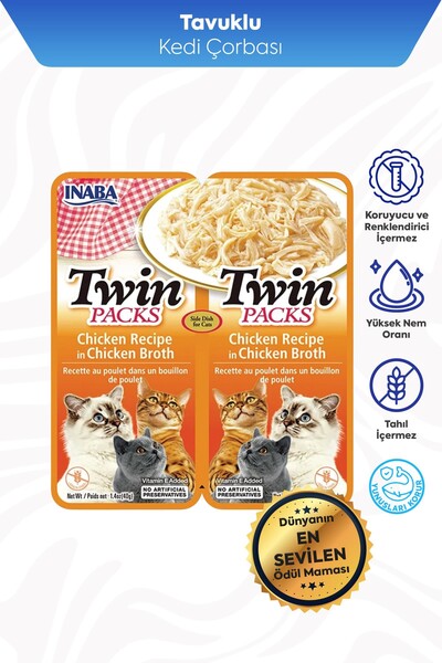 - CİAO TWİN PACKS TAVUKLU KEDİ ÇORBASI 80GR 12'Lİ