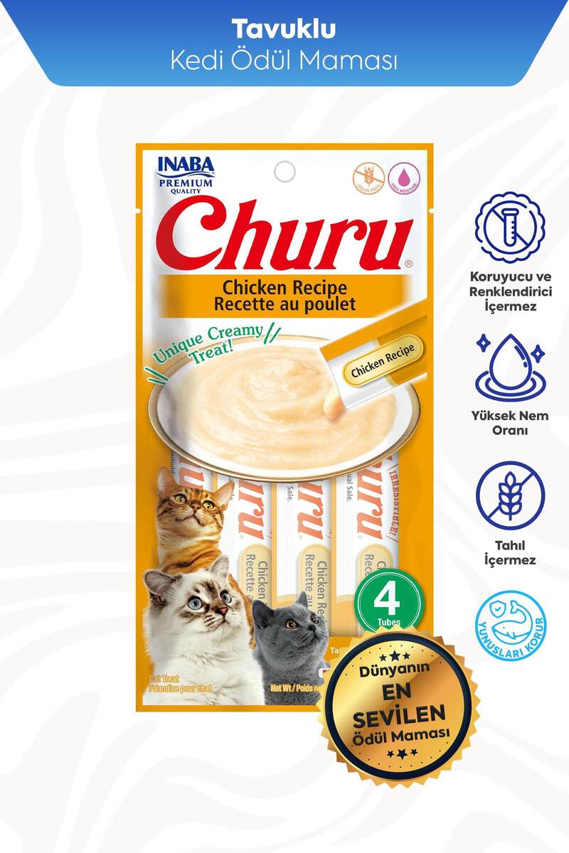 CLAO CHURU CREAM CHICKEN FLAVORED FOR CREAM 4X 14GR