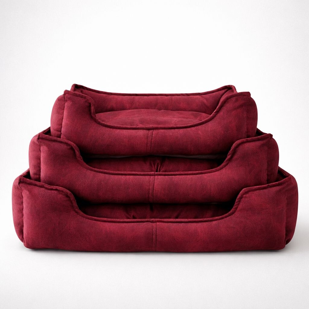 PETPRETTY - COMFORT KOLTUK YATAK 3'LÜ SERİ KIRMIZI