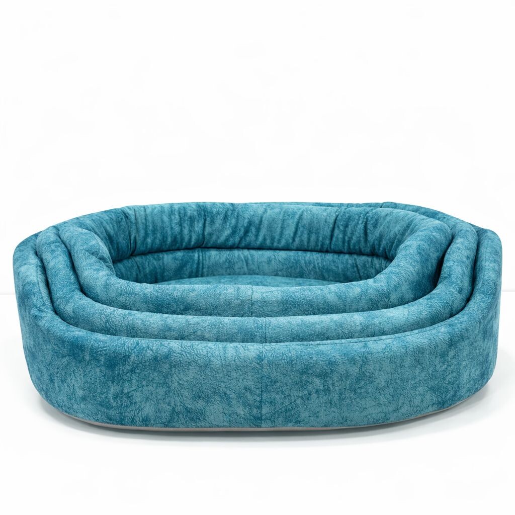 PETPRETTY - COMFORT ÜÇLÜ SET MAVİ YATAK 23x41x63cm