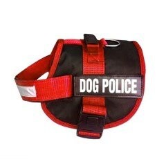 PETPRETTY - DOG POLICE COLLAR SMALL RED
