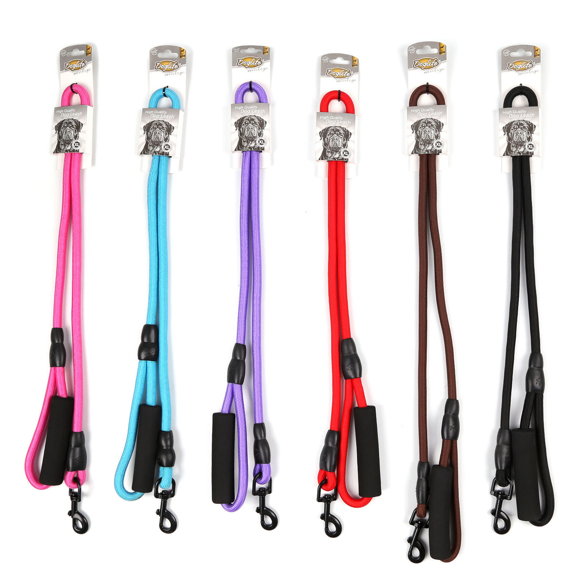 DOGLIFE SOFT COLLAR WITH HANDLE FOR TRAVELLING 120 CM/10 MM (XL) - Thumbnail