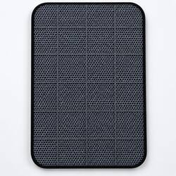 ELEKLİ KEDİ TUVALETİ PASPASI KAUÇUK GRİ 60X90