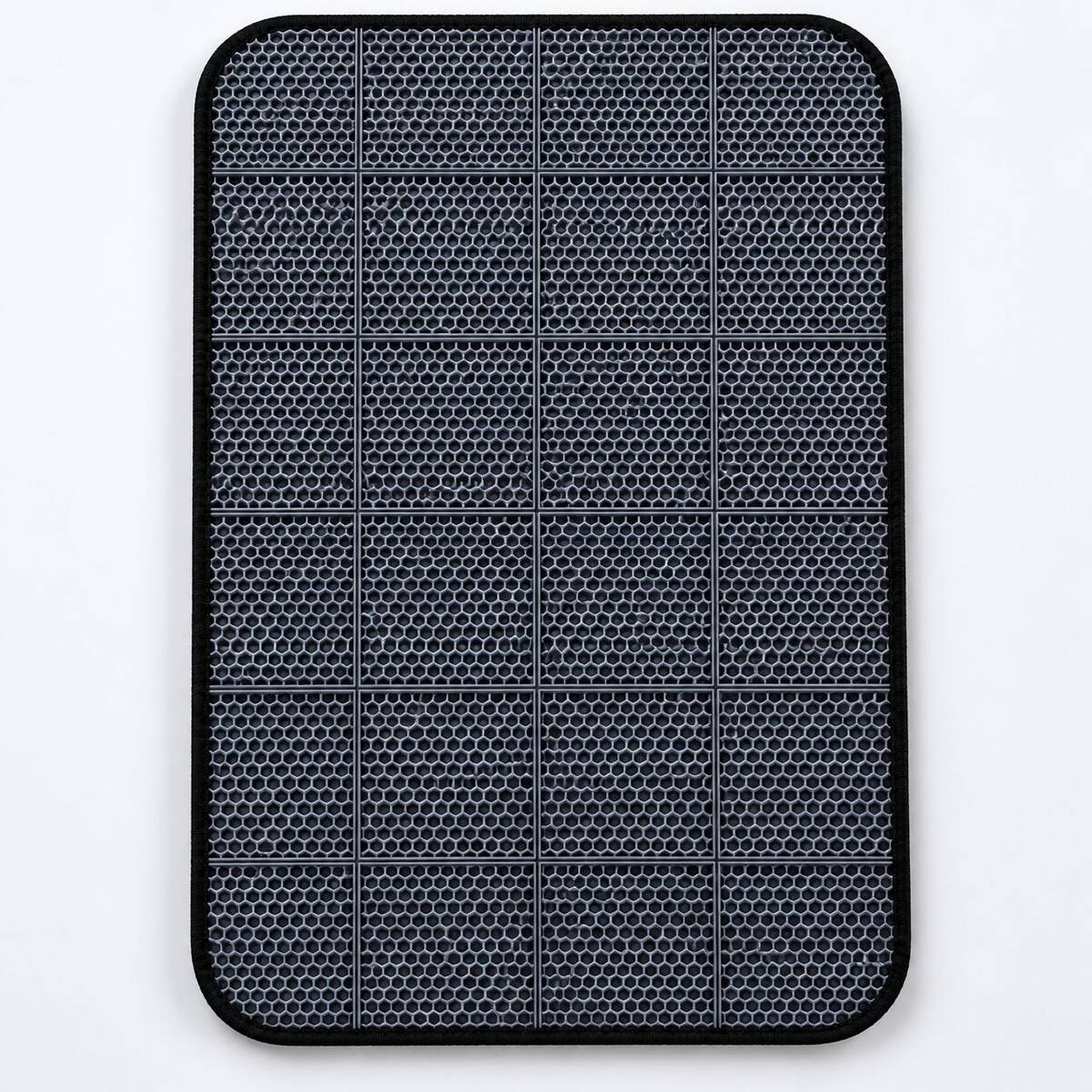 ELEKLİ KEDİ TUVALETİ PASPASI KAUÇUK GRİ 60X90