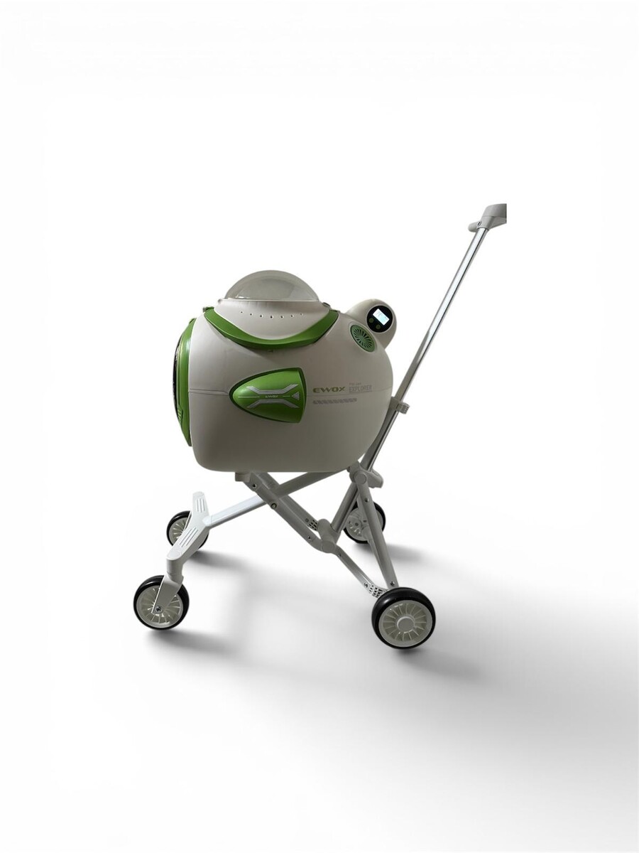 EWOX EVCİL HAYVAN ARABASI ASTRONOT FANLI BEYAZ - Thumbnail