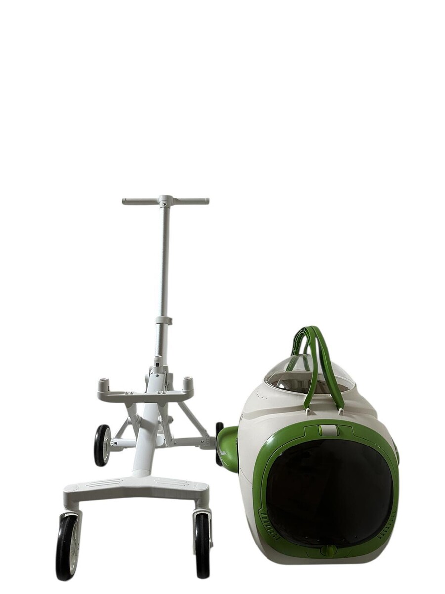 EWOX EVCİL HAYVAN ARABASI ASTRONOT FANLI BEYAZ - Thumbnail