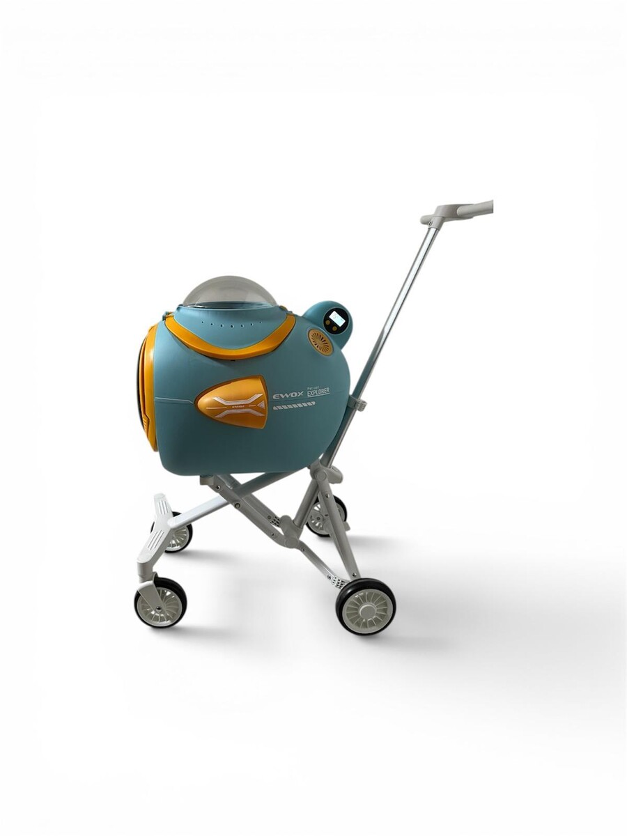 EWOX EVCİL HAYVAN ARABASI ASTRONOT FANLI MAVİ - Thumbnail