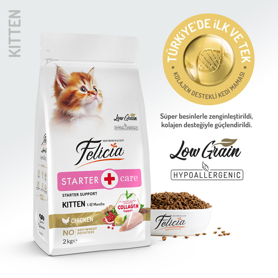 FELICIA - FELİCİA 2 KG KOLAJENLİ TAVUKLU AZ TAHILLI YAVRU KEDİ MAMASI