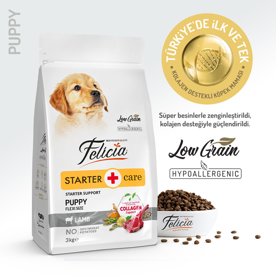 FELICIA - FELİCİA 3 KG KOLAJENLİ KUZULU AZ TAHILLI FLEXİ SİZE YAVRU KÖPEK MAMASI