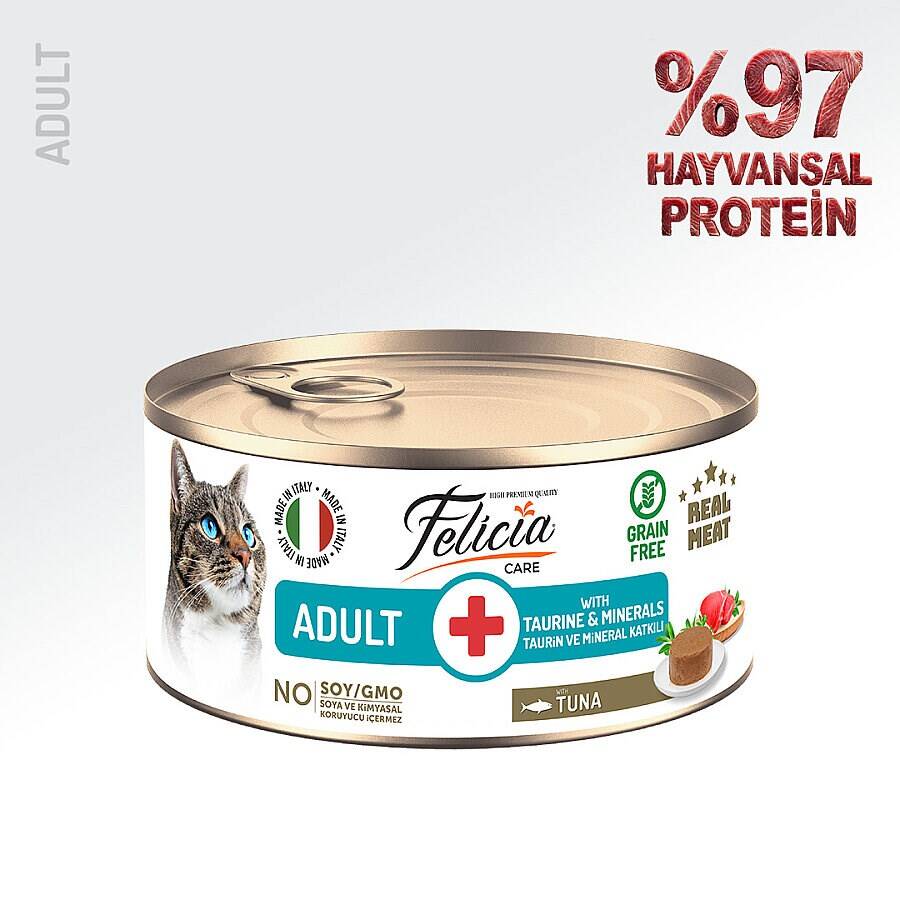 FELİCİA 85 GR TON BALIKLI EZME YETİŞKİN KEDİ KONSERVE 24 ADET