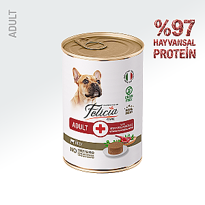 FELİCİA YETİŞKİN TAHILSIZ BİFTEKLİ KÖPEK KONSERVE 400 GR 12 ADET