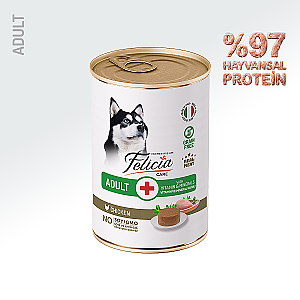 FELİCİA YETİŞKİN TAHILSIZ TAVUKLU KÖPEK KONSERVE 400 GR 12 ADET