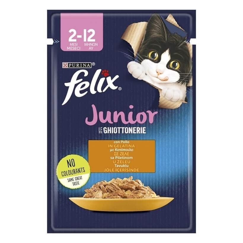  FELIX - FELİX JUNİOR YAVRU TAVUK ETLİ KEDİ YAŞ MAMA 85 GR 26'LI